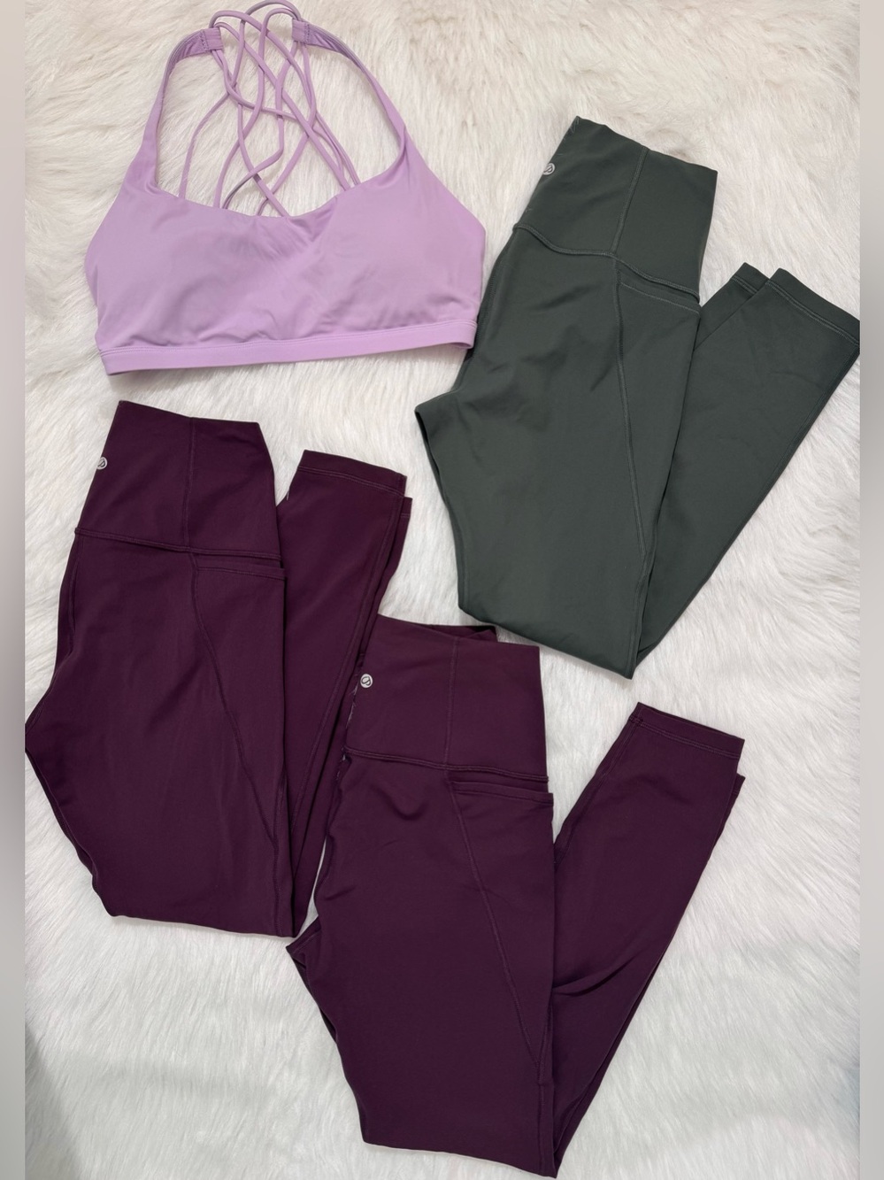 NWOT Bundle of 4 CRZ Yoga Leggings Bra 💜💚